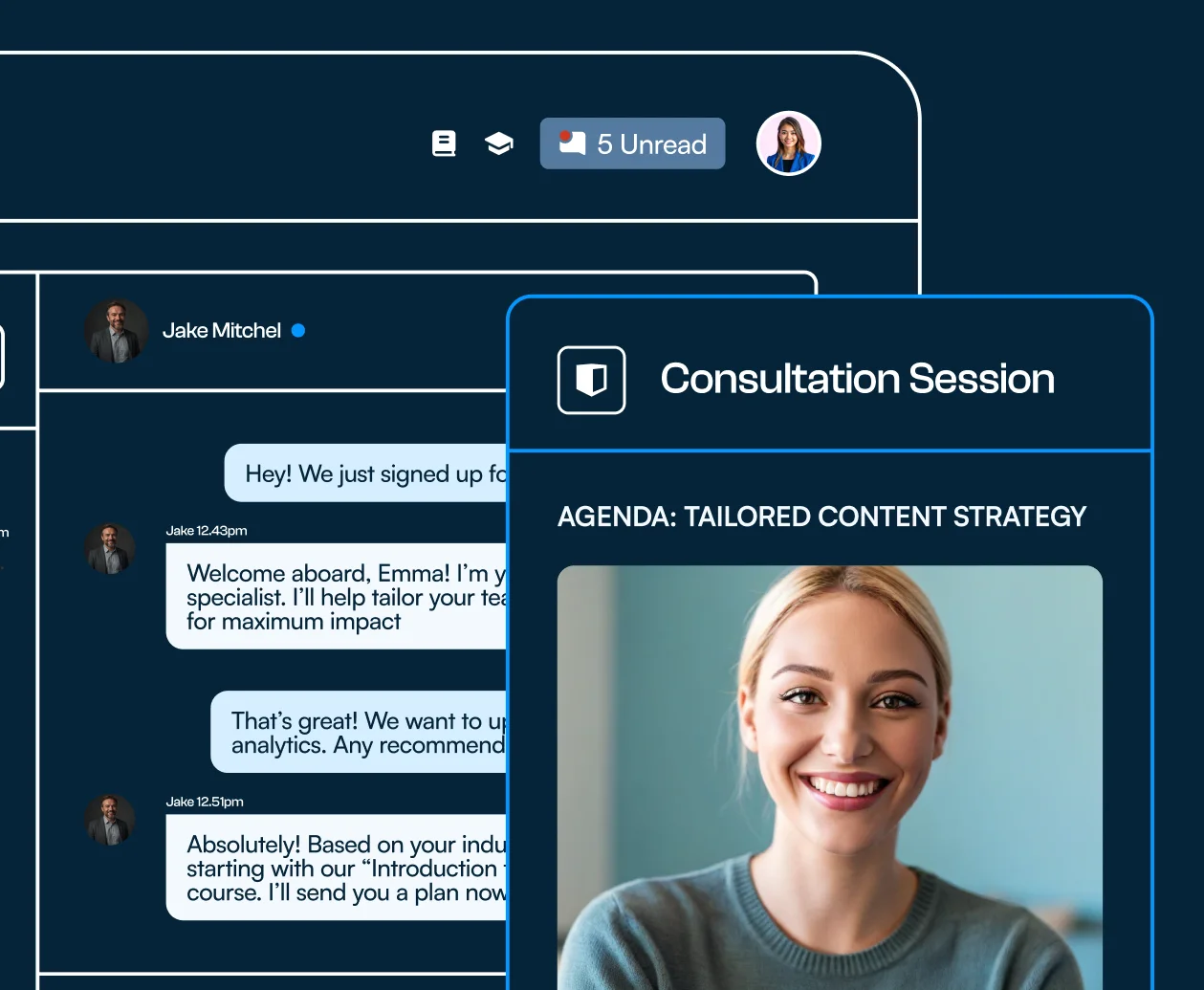 The Kubicle platform: a learning specialist in chat and a tailored content strategy consultation