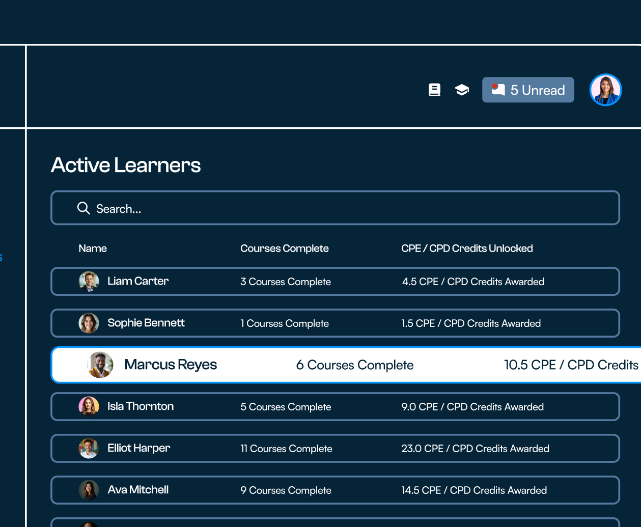 Kubicle learning experience with diagnostic skill checks and exams